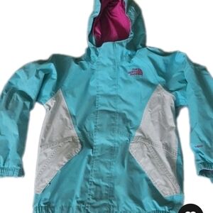 The North Face Triclimate Bermuda Green White Jacket Coat Hooded Toddler Girls 5